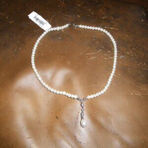Women's Sterling Silver & Pearl 16" Necklace